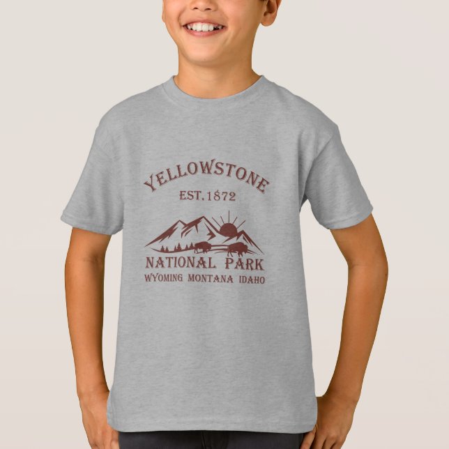 Camiseta Parque Nacional Yellowstone Vintage (Frente)