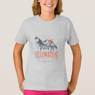 Camiseta Parque Nacional Yellowstone Wolf Mounts Vintage T