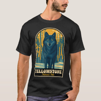Camiseta Parque Nacional Yellowstone Wolf Vintage