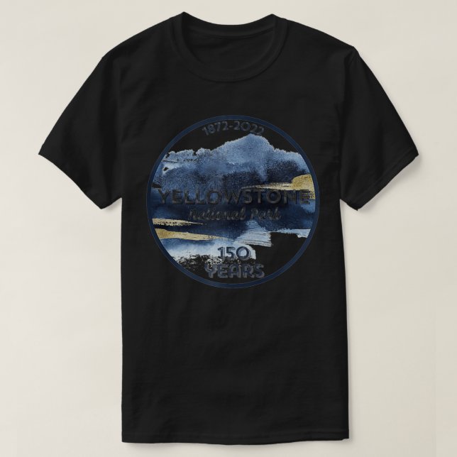 Camiseta Parque Nacional Yellowstone Wyoming, 150 anos Anni (Frente do Design)