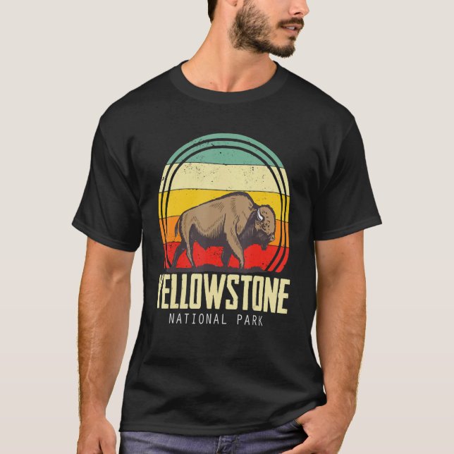 Camiseta Parque Nacional Yellowstone Wyoming Camping Nature (Frente)