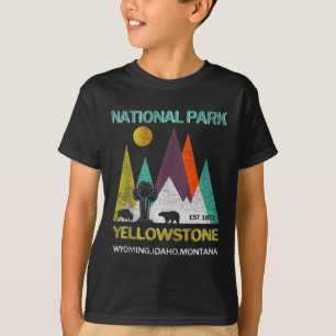 Camiseta Parque Nacional Yellowstone Wyoming EUA Camping Tr