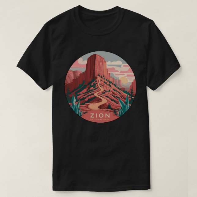 Camiseta Parque Nacional Zion (Frente do Design)
