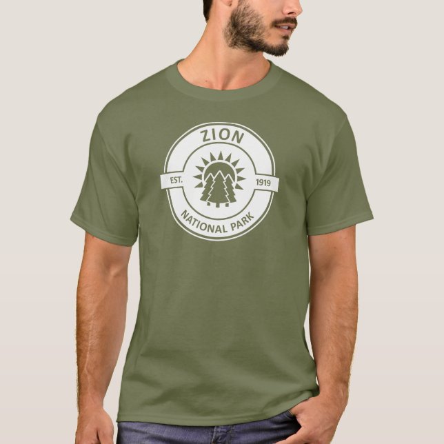 Camiseta Parque Nacional Zion Árvores do Sol (Frente)