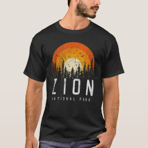 Camiseta Parque Nacional Zion EUA Estilo Retro Vintage 70s 