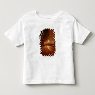 Camiseta Parque numa noite de nevoeiro decorado para o Nata