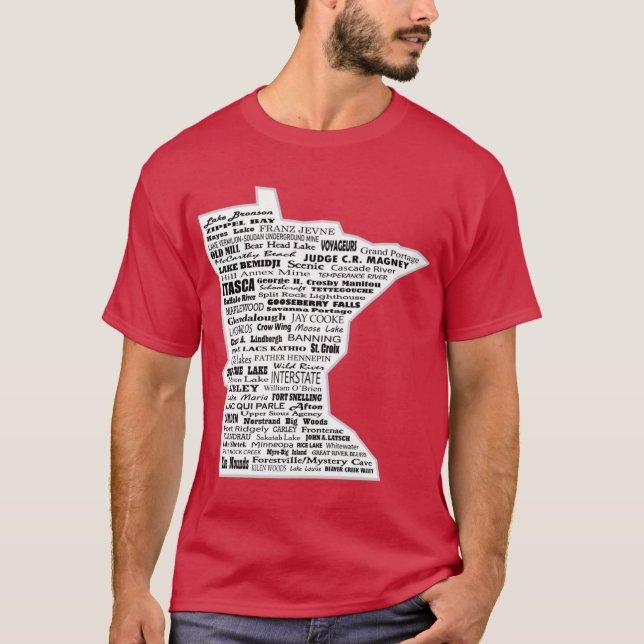 Camiseta Parques de MN com Preenchimento Branco (Frente)