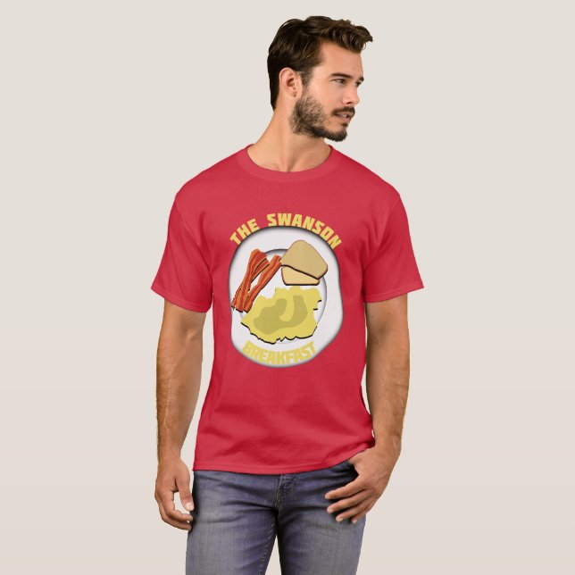 Camiseta Parques e Rec | o pequeno almoço de Swanson (Frente Completa)