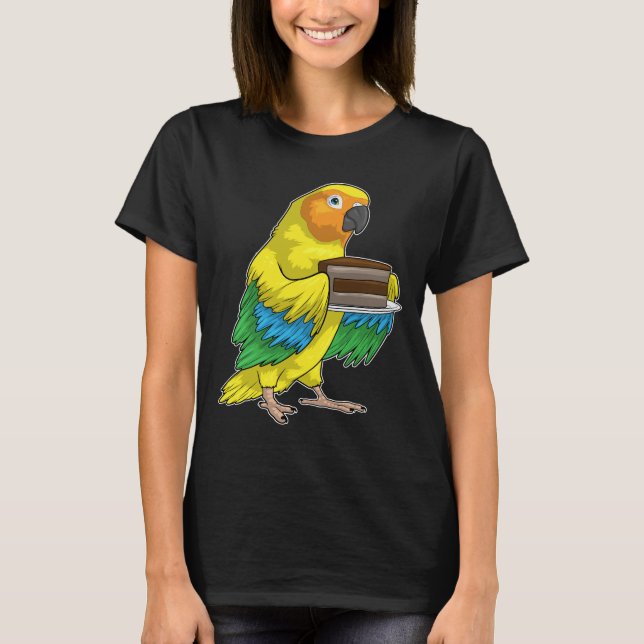Camiseta Parrot Birthday Cake (Frente)