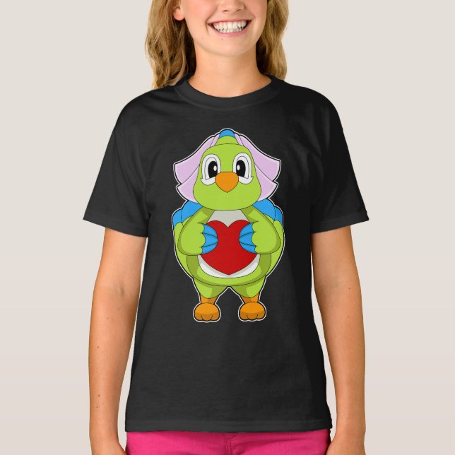 Camiseta Parrot Bride Heart Wedding (Frente)