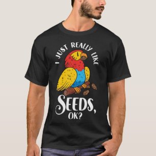 Camiseta Parrot Cockatiel Selvagem Aves de Cama Comida de A