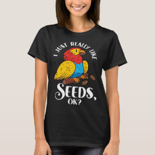 Camiseta Parrot Cockatiel Selvagem Aves de Cama Comida de A