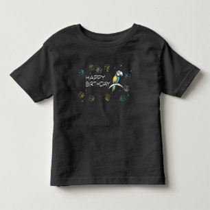 Camiseta Parrot colorido Aniversário lindo bebê