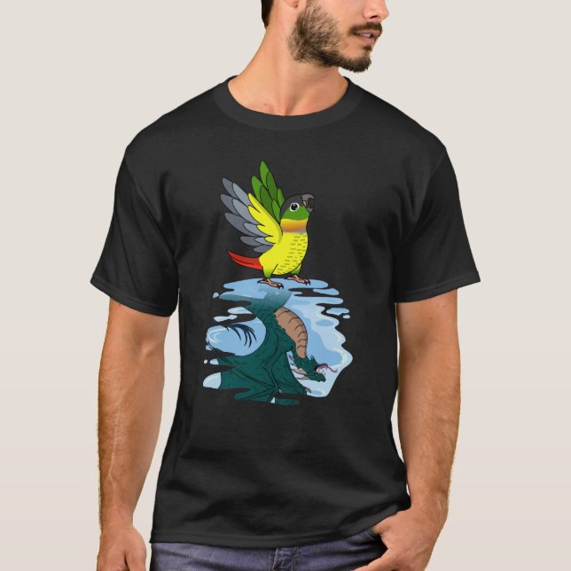 Camiseta Parrot & Dragon Reflection I Yellow sided Green Ch (Frente)