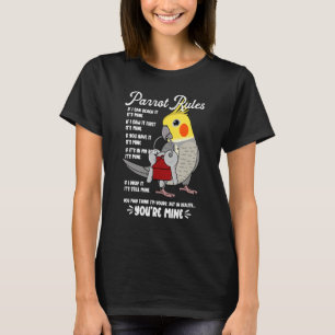 Camiseta Parrot House Regulamentação É Mina, Eu Cockatiel
