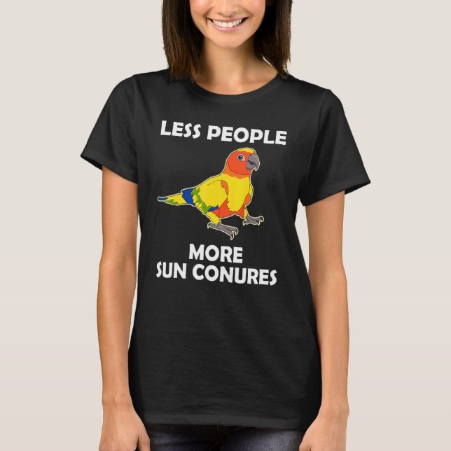 Camiseta Parrot Menos Pessoas Sun Conure (Frente)