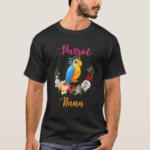 Camiseta Parrot Nana Floral Parrot Arco Tie Lover A Mãe D