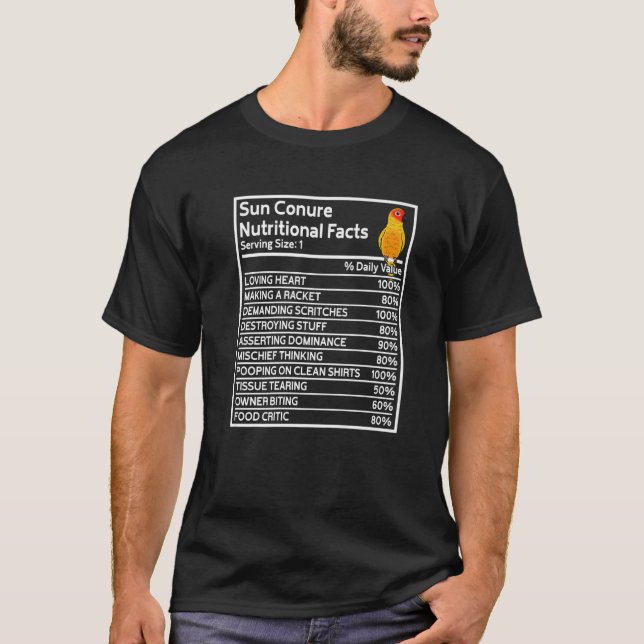 Camiseta Parrot Nutricional Fatos I Sun Conure (Frente)