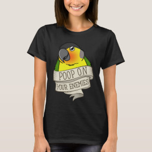 Camiseta Parrot Poop Em Seus Inimigos Eu Amarelei Verde Ch