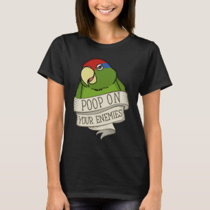 Camiseta Parrot Poop Em Seus Inimigos Eu Mexicano Vermelho 