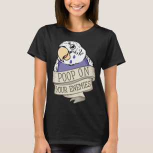 Camiseta Parrot Poop Em Seus Inimigos Eu Violet Budget