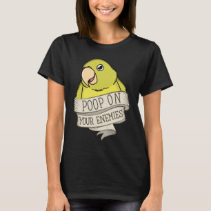 Camiseta Parrot Poop Em Seus Inimigos I Yellow Parrotlet
