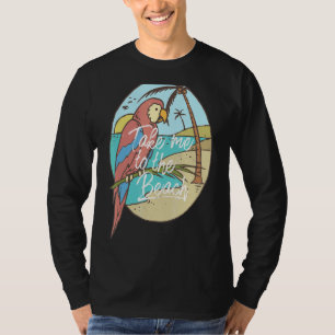 Camiseta Parrot Retro Pet Parrot Mãe Palm Beach Tropical