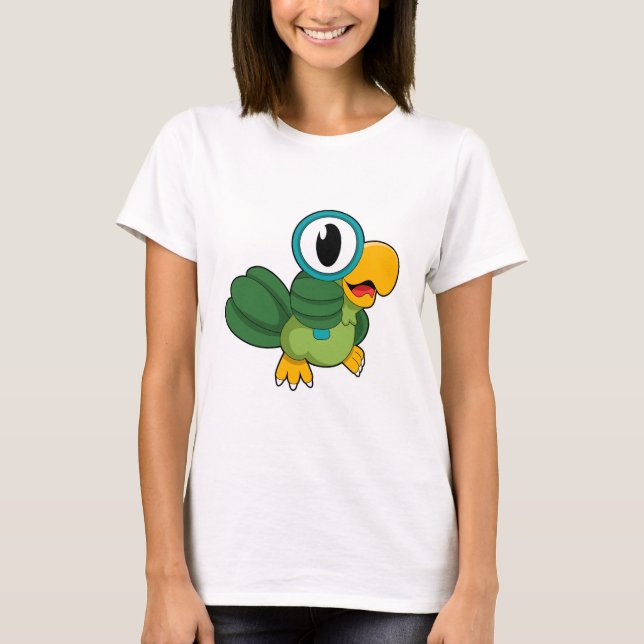 Camiseta Parrot with Magnifying glass (Frente)