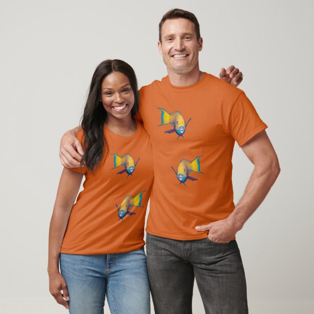 Camiseta Parrotfish - Design abstrato - Corte da foto | (Unissex)