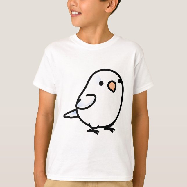 Camiseta Parrotlet Branco Chubby (Frente)