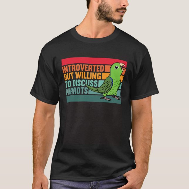Camiseta Parrotlet Verde Apresentado Mas Parrots (Frente)