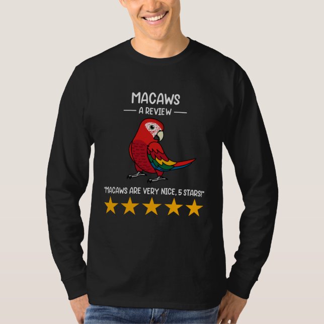 Camiseta Parrots  A Review Scarlet Macaw (Frente)