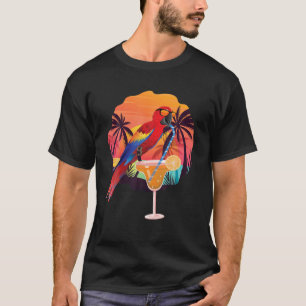 Camiseta Parrots Bebendo Margarita Havaiana