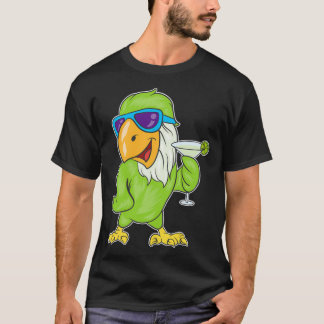 Camiseta Parrots Bebendo Margarita Hawaiian Birds Gift 1