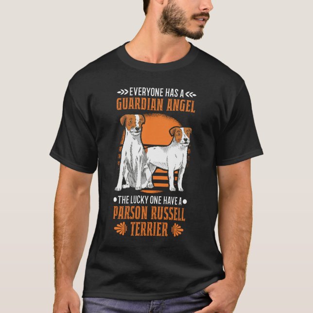 Camiseta Parson Russell Terrier Guardian Angel (Frente)