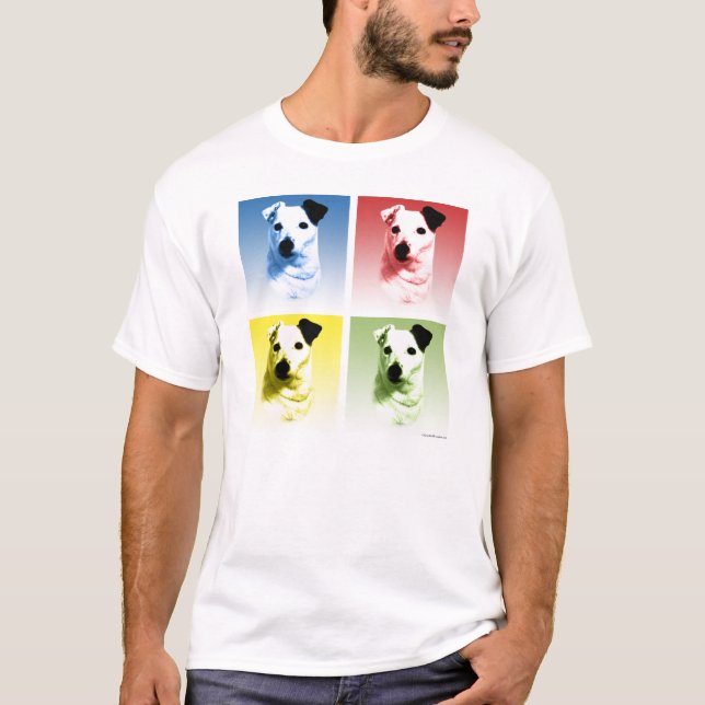 Camiseta Parson Russell Terrier Pop Art (Frente)