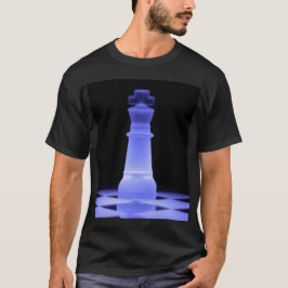 Camiseta Parte de incandescência azul do rei xadrez