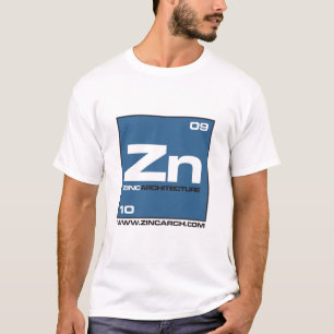Camiseta parte dianteira do símbolo do zinco