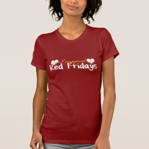 Camiseta Parte dianteira e parte traseira vermelhas de
