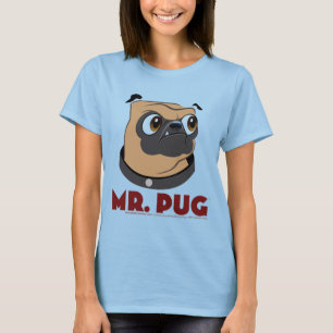 Camiseta Parte dianteira & parte traseira do Pug