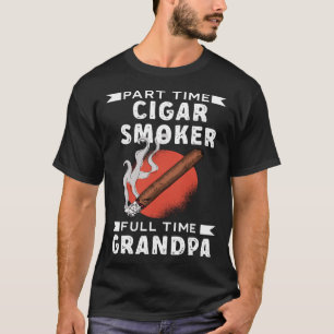 Camiseta Parte do tempo Cigarro Cheio Horário do Vovô Cigar