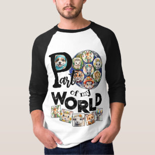 Camiseta Parte do texto da família colorida do meu planeta