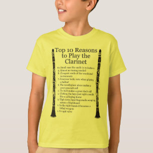 Camiseta Parte superior 10 do clarinete