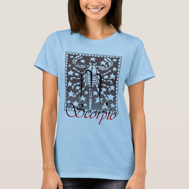 Camiseta Parte superior da Escorpião do zodíaco (Frente)