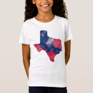 Camiseta Parte superior das meninas de Texas da aguarela