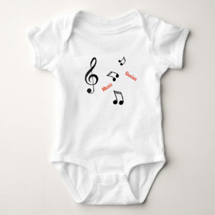 Camiseta Parte superior do bebê/criança das notas musicai