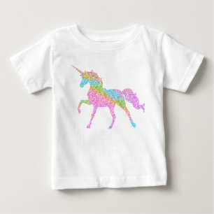 Camiseta Parte superior do brilho do unicórnio para miúdo