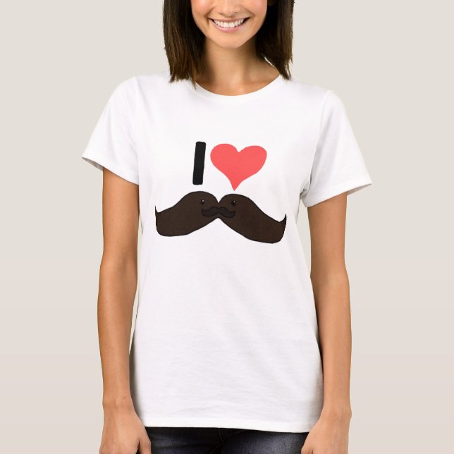 Camiseta parte superior do iheartmoustache (Frente)