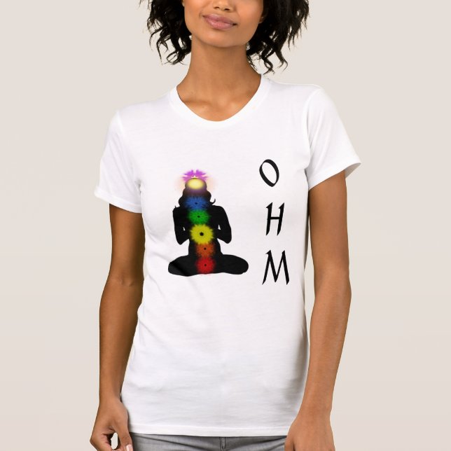 Camiseta Parte superior do ohm da ioga (Frente)