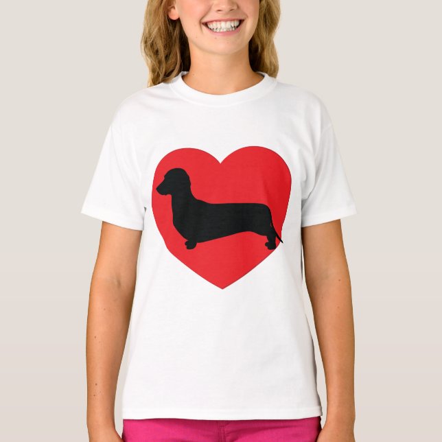 Camiseta Parte superior do plissado do amor de Doxie (Frente)
